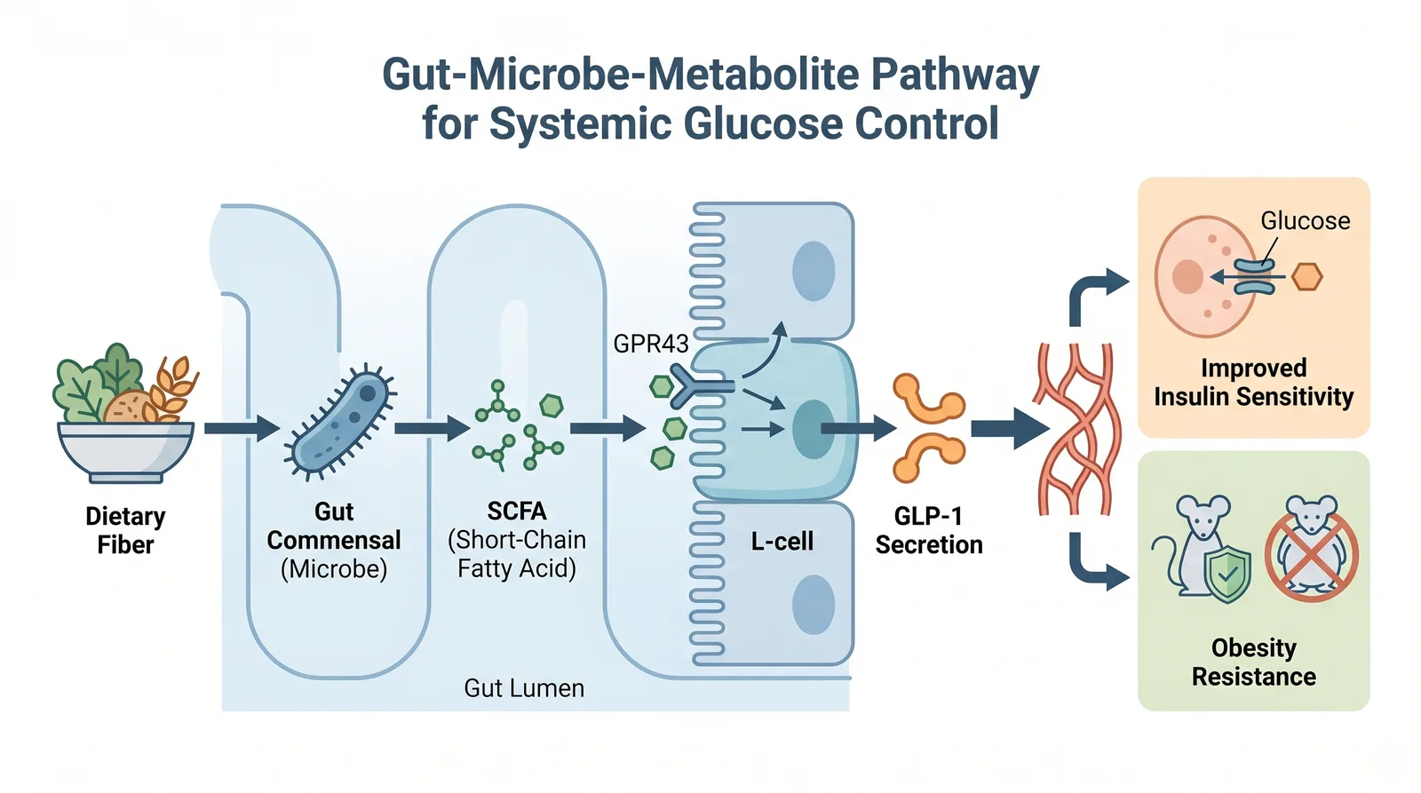 Gut microbiome metabolism graphical abstract made with Graphab